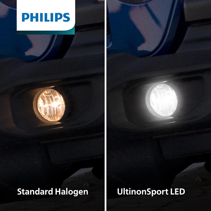 Philips LED H11 Ultinon Pro3015 12V/24V 6000K Bright White Auto Headlight LED Lamps, 2x