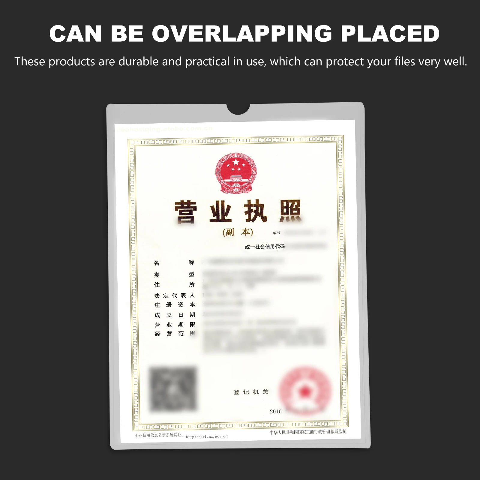 

PVC Document Covers Business License File Folders Cases File Protective Cases Practical
