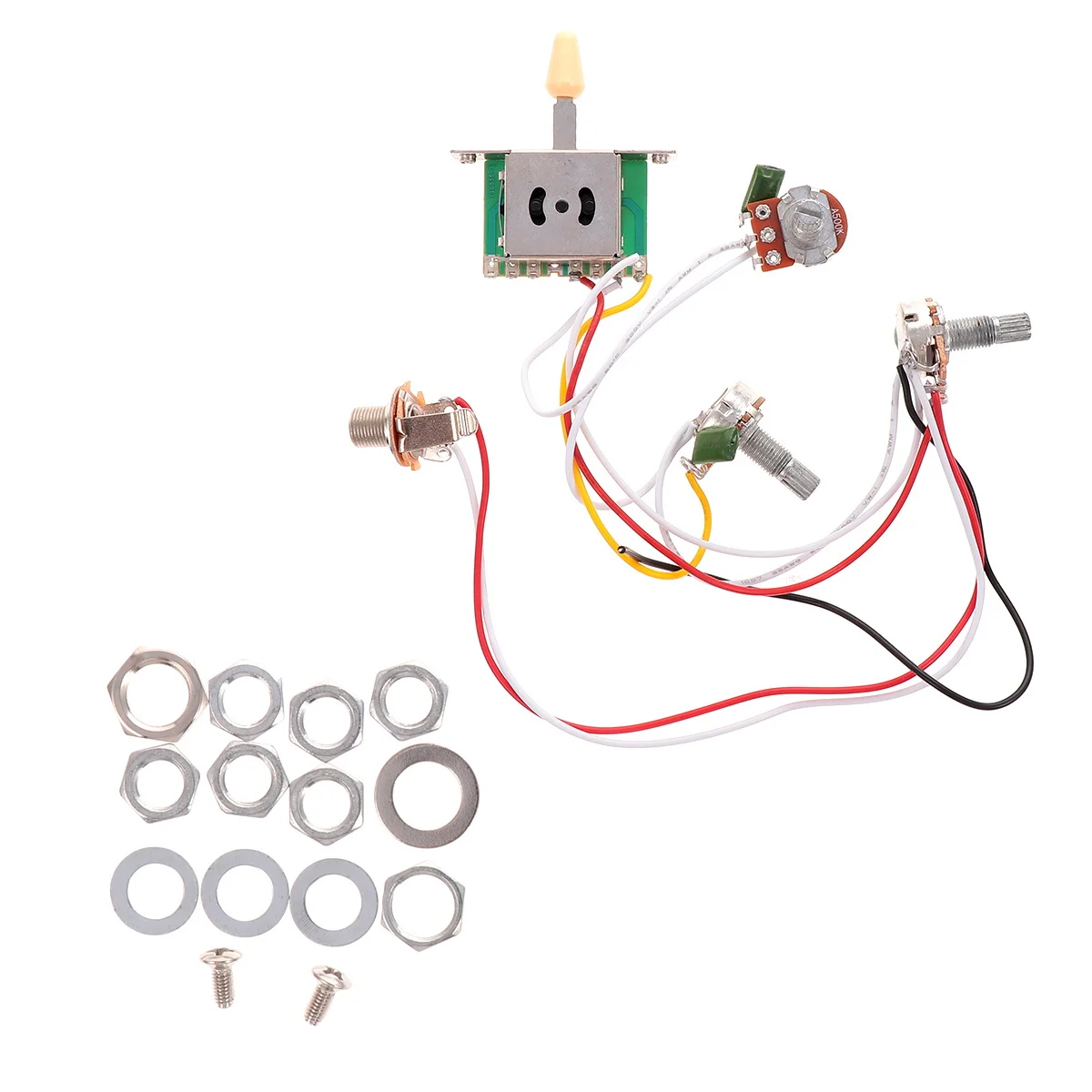 

Electric Switch Socket Yellow Guitar Wiring Kit Long-Term Use Easy Install Replacement Bass Pickup Circuit Electric Guitar