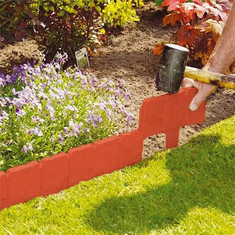 2025+ Imitation Stone Garden Fence Plastic Fence Inserted Fence Pastoral Garden Gardening Grass Fence