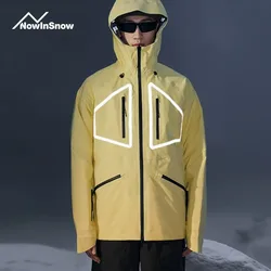 NuJune-ropa de esquí para mujer, traje con diseño de tiras reflectantes, profesional, impermeable y a prueba de viento, pantalones de esquí de nicho, carga, nuevo, 2023