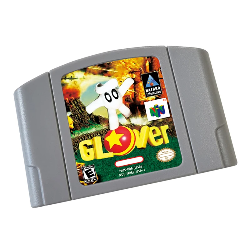 N64 games Cartridge-Glover NTSC  And PAL Version Retro Games reconstructed