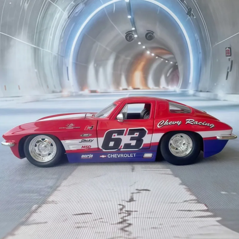 1:24 جادا 1966 شيفروليه كورفيت مقياس نموذج سيارة هدية عيد ميلاد