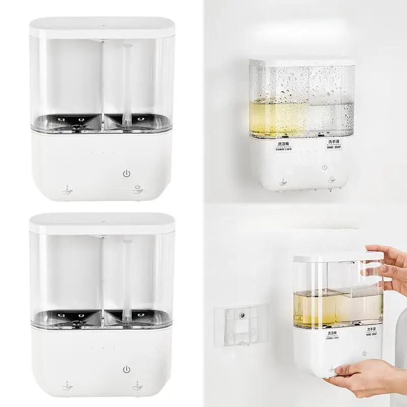 

Автоматический дозатор мыла, бесконтактный настенный дозатор мыла с двойной головкой для дома