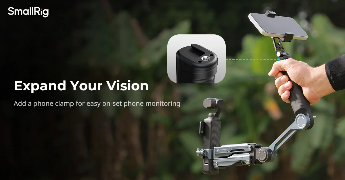 SmallRig Handgehaltener Stoßdämpfer für DJI Osmo Pocket 3/4, für GoPro HERO13, für Insta360 X5/4/3 Hydraulisches Dämpfungssystem – Detail 6