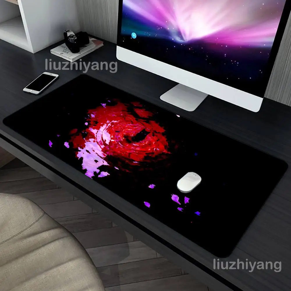 

Black cartoon cat Mouse Pad Large Computer Office Game Table Mats XXL Rubber Anti-slip Gaming Keyboard Mousepads Long Desk Pads