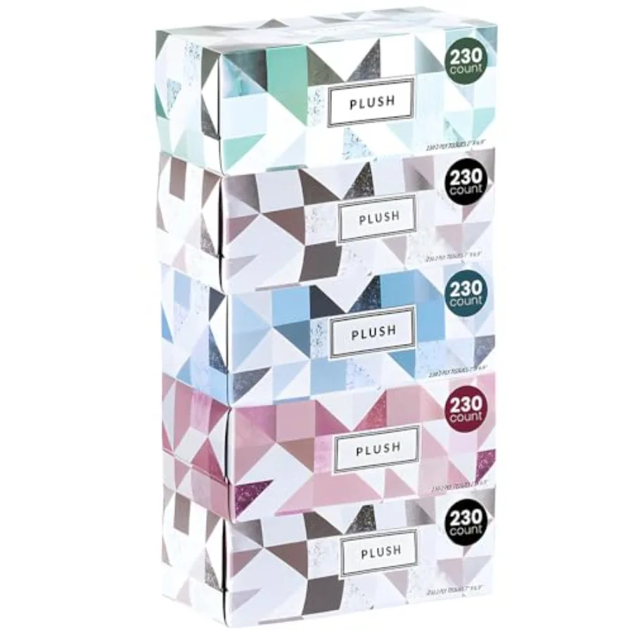 Tessuti ultra morbidi a 2 strati con elevata assorbimento e qualità durevole, ideali per l'uso in ufficio e comodità in viaggio, confezione da 5 ciascuno