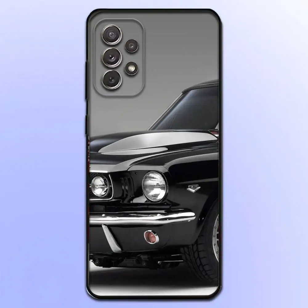 Capa de telefone Classic Racing M-Mustang para Samsung S25, S24, S21, S22, S23, S30, Ultra, S20, Plus, Fe, Lite, Note, 10,9,5G Capa preta