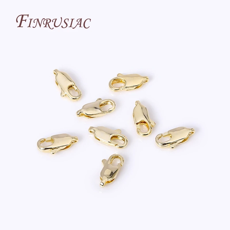 DIY Schmuck machen Ergebnisse liefert 18 Karat vergoldet Messing ovale Karabiner verschluss Anschluss rhodiniert Hummer verschlüsse Schloss – Detail 8