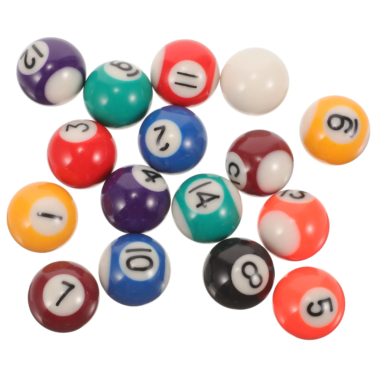 Children's Billiards Set 25MM Resin Pool Balls Strong Impact Wear Resistant Great Training Tool Game Room Bars Sports Matches