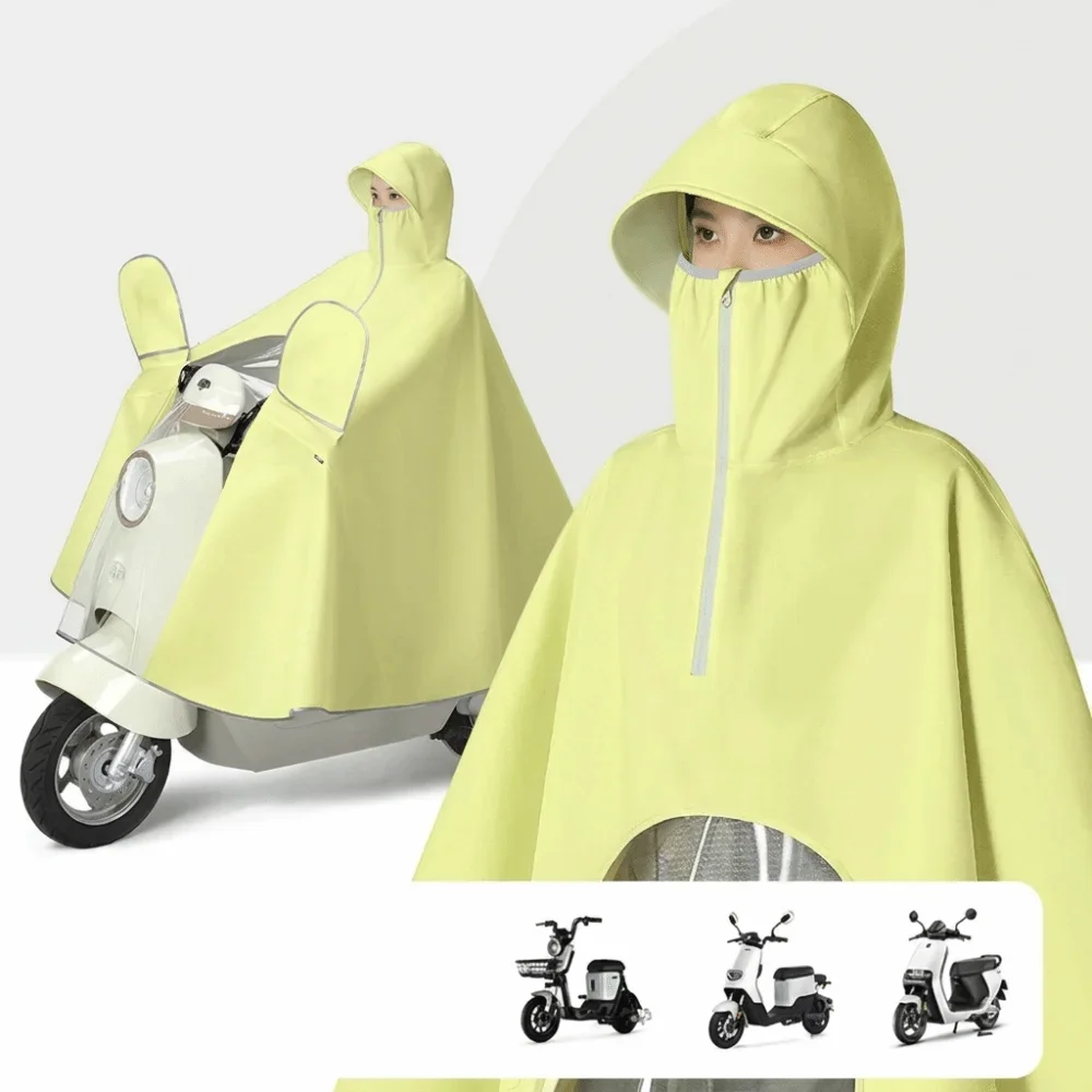 HLH Waterproof Motorcycle Raincoat High Neck Thickened Universal Raincoat Breathable Full Coverage Full Body Rain Poncho Heavy R