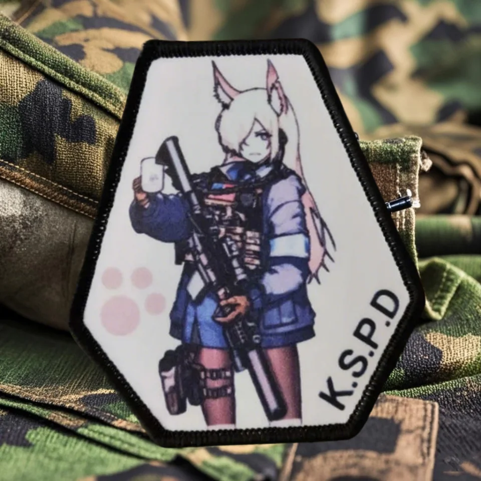 Parche táctico moral militar gancho y bucle chica anime para mochila - imagen 5