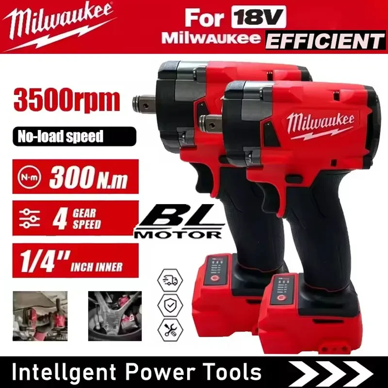 

Бесщеточный аккумуляторный ударный гайковерт Milwaukee 1/2 дюйма, перезаряжаемая отвертка для ремонта автомобилей и грузовиков, для электроинструментов на аккумуляторах