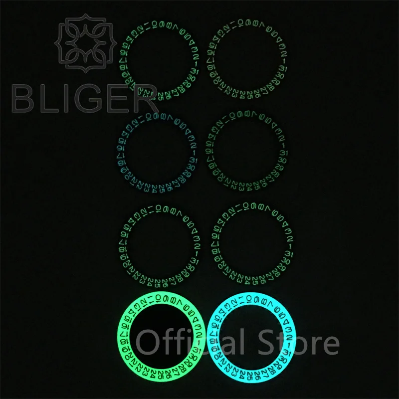 NH35 Blue/Green Luminous Date Disc Wheel Black White Blue Green Disc Modification Replace Tools Suit For NH34 NH35 Movement Part