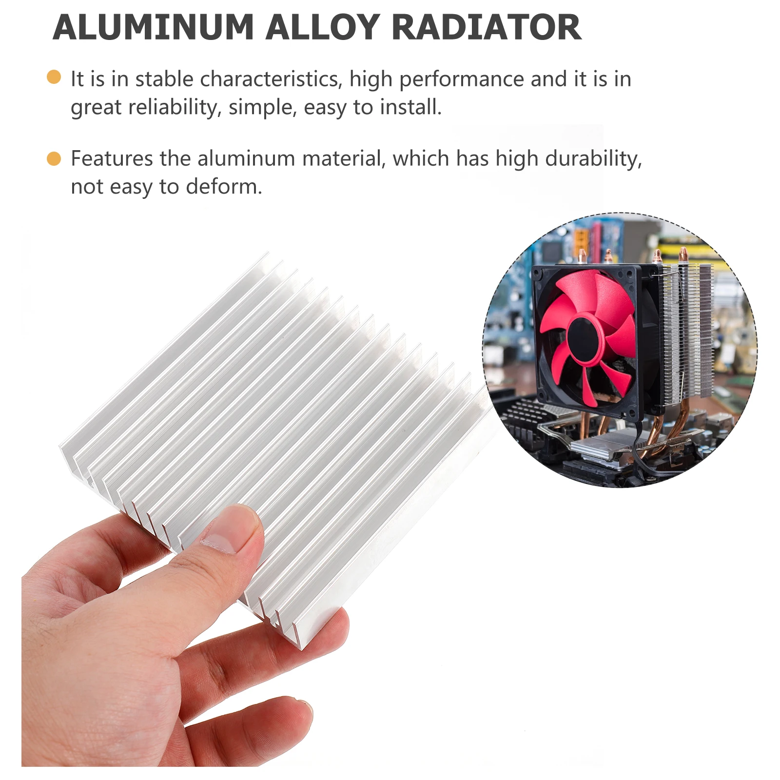

Aluminum Heat Sink Lightweight High Performance IC Cooler Fin for LED Lighting Aquarium Equipment Stable Characteristics Easy