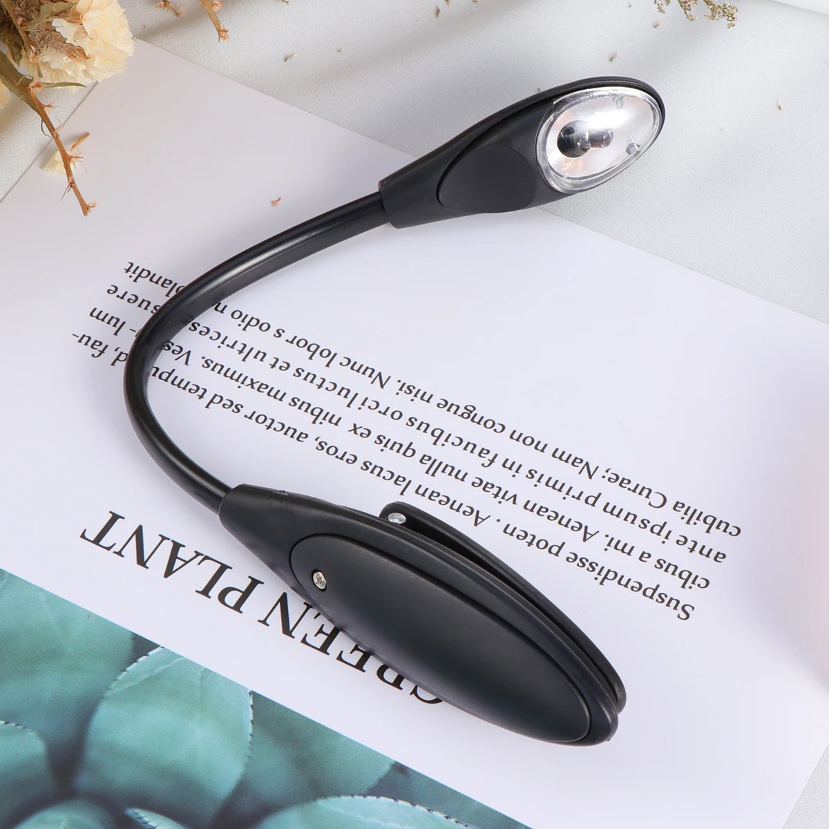 

Portable LED Light Black Clip 25x3x15cm Reading Lights For Books In Bed Reading Lights for Books Bed Travel Slim Non Flickering