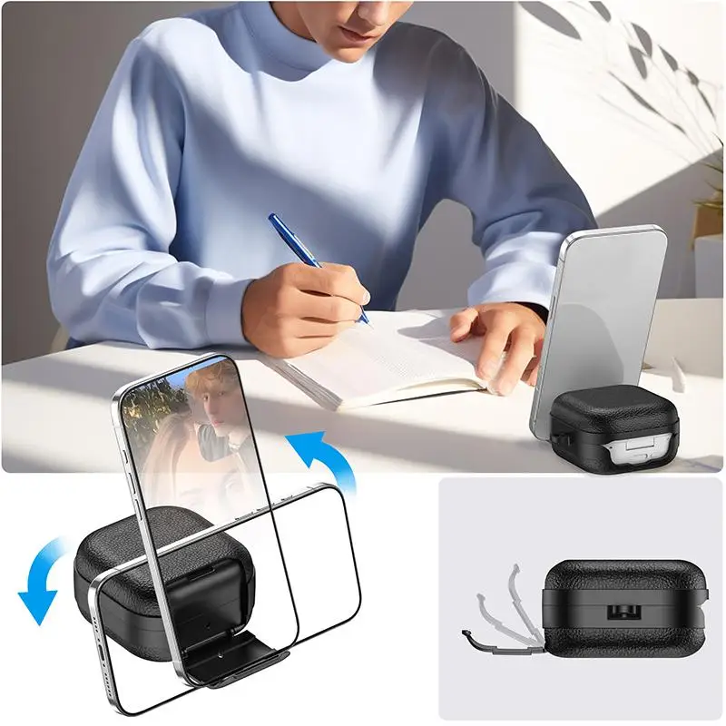 Lychee Pattern Case for GalaxyBuds4 4pro Headphones Full Body Protection Anti Shock Drop Proof Cover for Work Commute