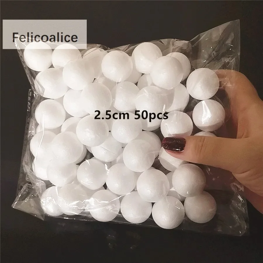 Modelling Polystyrene Styrofoam White Foam Round Spheres Crafts DIY Party Wedding Ball Decoration Supplies