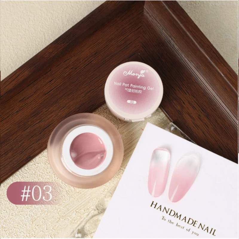 Il nuovo smalto gel con cuscino in rete elastica che può essere stratificato per ombre e trasferimento sfumati, non richiesto il top coat.