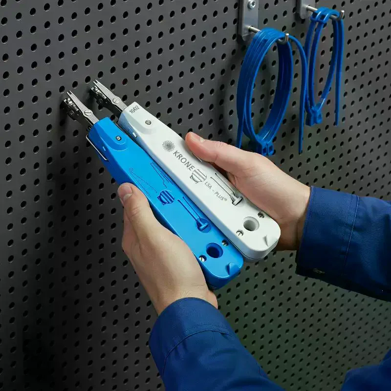 Original Gray/Blue Professional Telecom Phone Wire Cable: Lsa-plus RJ11 RJ45 Optical Punch Down Network Tool