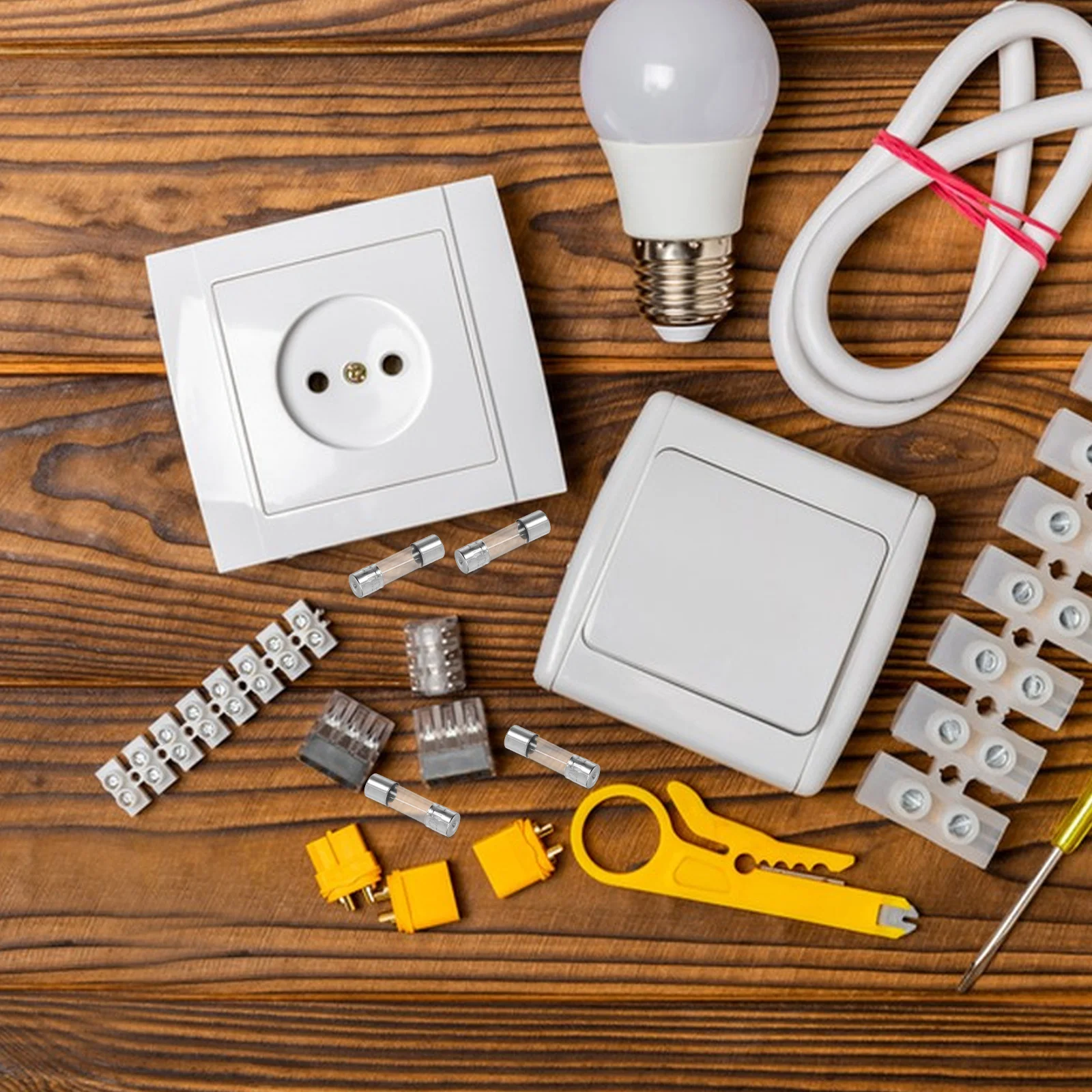 20 قطعة 125 فولت 5x20 مللي متر الزجاج فيوز سريع المفعول الميكروويف الحماية الحرارية استبدال عدة الأجهزة المنزلية سلامة الميكروويف فيوز