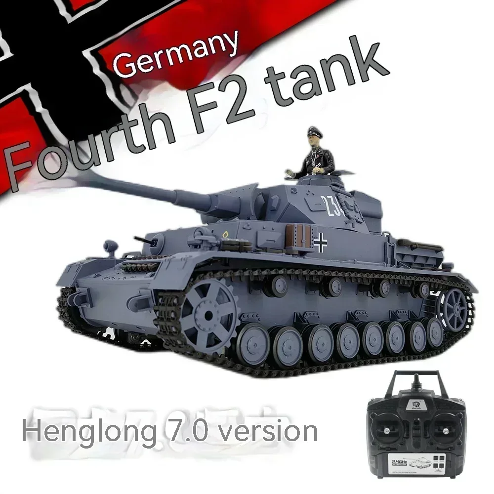 Henglong Remote Control Battle Tank, 1:16 Simulation Tank, Suporte Médio, Multi-Funcional, Presente Brinquedos, Novo, 2022