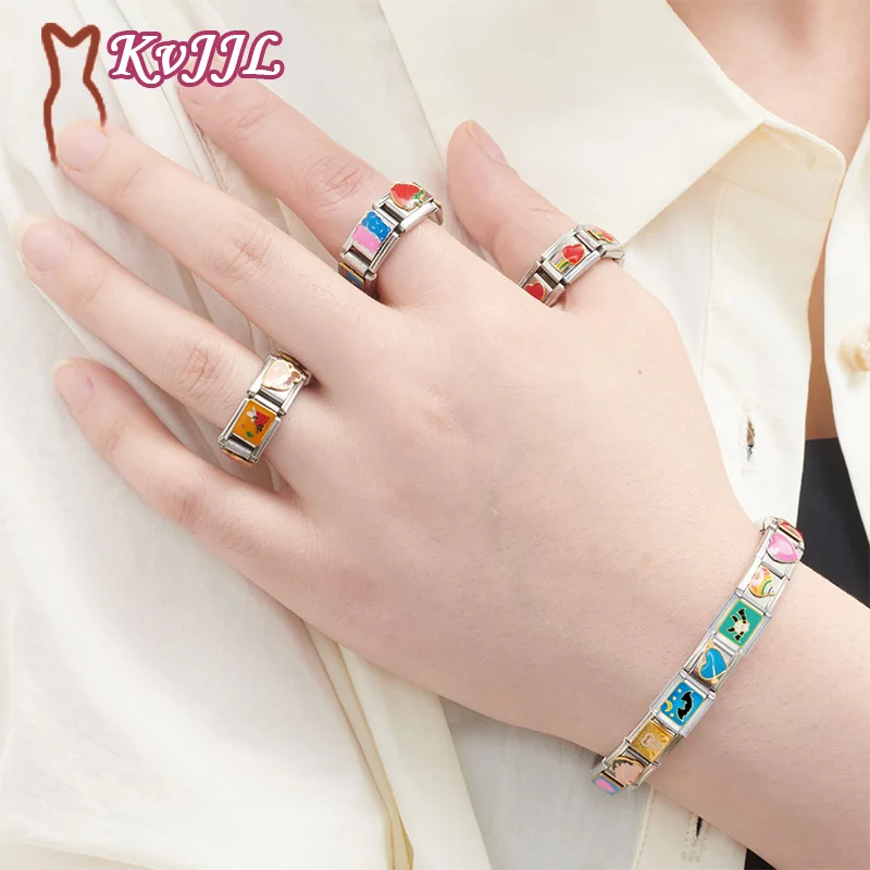 سحر الإيطالية سلسلة سوار هالوين نمط الخرز اليقطين شبح الخفافيش العنكبوت سحر صنع DIY مجوهرات زوجين الهدايا #3