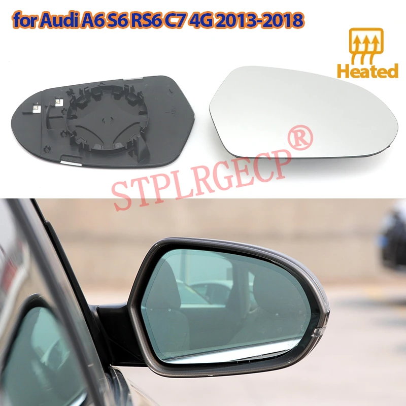 

Stplrgecp Auto Car Wing Side View Electric Left & Right Mirror Glass Heated Plate LH RH for Audi A6 S6 RS6 C7 4G 2013-2018 LHD