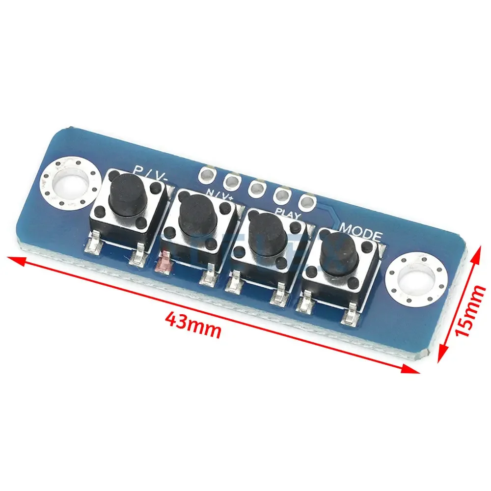 3/4/5-Bit Independent Button Module MCU External Button Module Micro Switch Button Board Bluetooth-compatible Power Amplifier