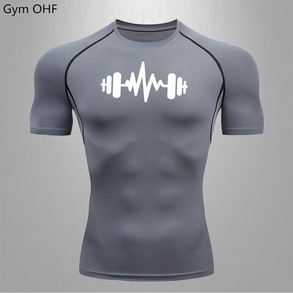 Camiseta deportiva de compresión de secado rápido para hombre, medias de alta calidad para gimnasio, correr, Jiu Jitsu, Rashguard MMA