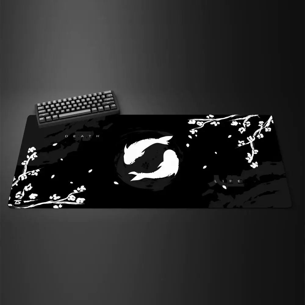 

Yin and Yang Japanese Koi Mouse Pad Large Rubber Anti-slip Desk Accessories Mousepad for Offices & Gamer Keyboard Mats Decor Mat