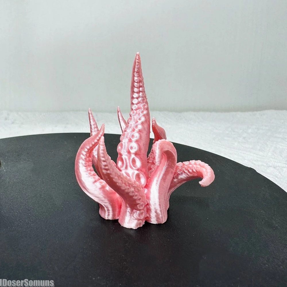 Creative Mini Gothic Style Octopus Desktop Ornaments DIY 52mm 3D Printing Octopus Tentacles Cool Dark Style INS Home Decoration