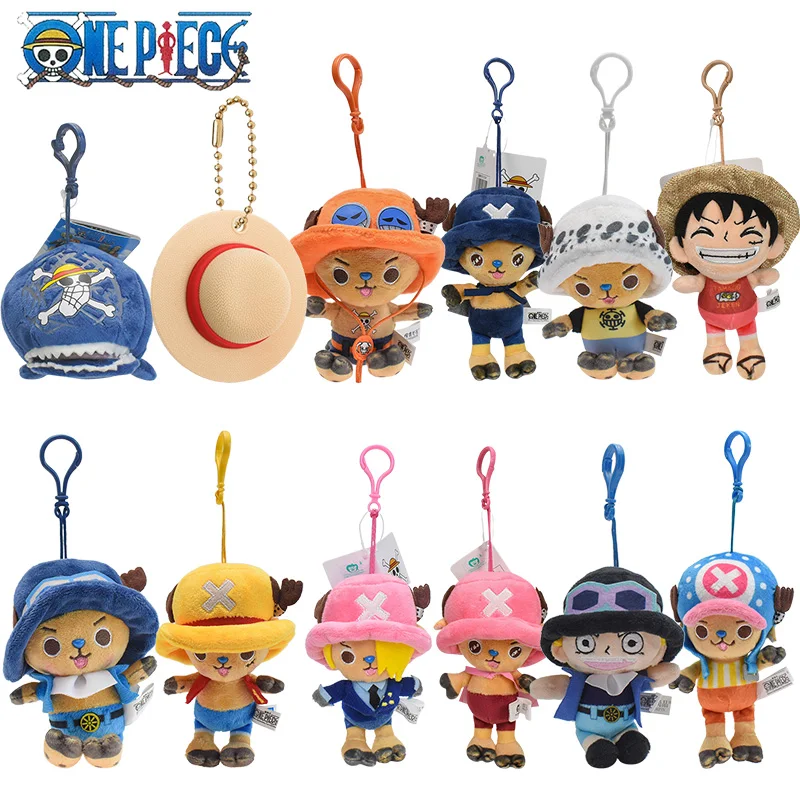 One Piece Laboon Schlüsselanhänger Plüschtiere Luffy Hut Monkey D. Luffy Tony Tony Chopper Teufelsfrucht Stofftier-Anhänger Puppen – Detail 3