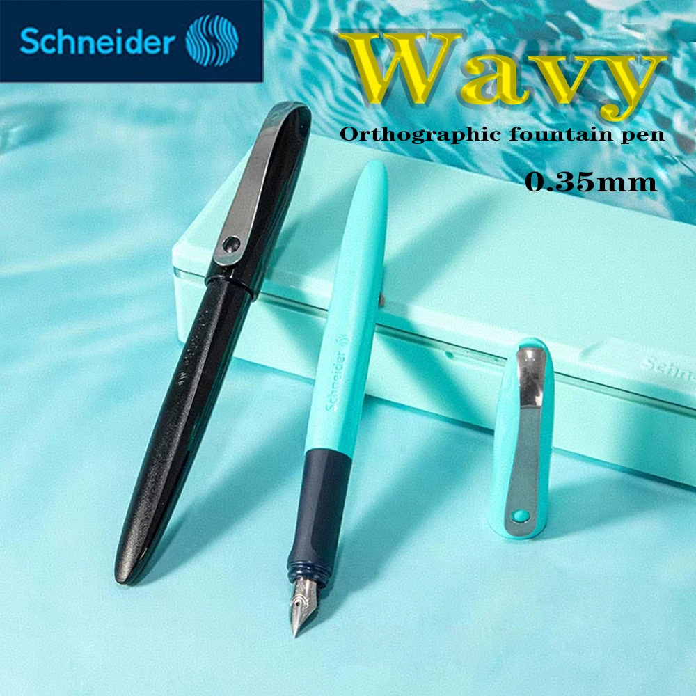

1 шт., перьевая ручка Schneider WAVY, подарочная коробка, набор 0,5 мм, наконечник Iraurita, офисные принадлежности, каваи, канцелярские принадлежности, ручки для письма, школьные аксессуары