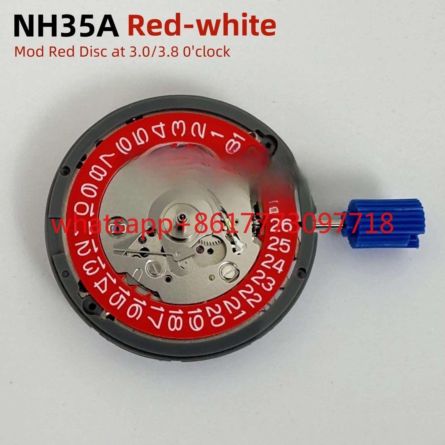 NH35 حركة ميكانيكية معدلة عجلة التاريخ الأحمر 3.0/3.8 تاج اليابان Mod NH35A آلية أسود/أزرق/قرص فضي عتيق
