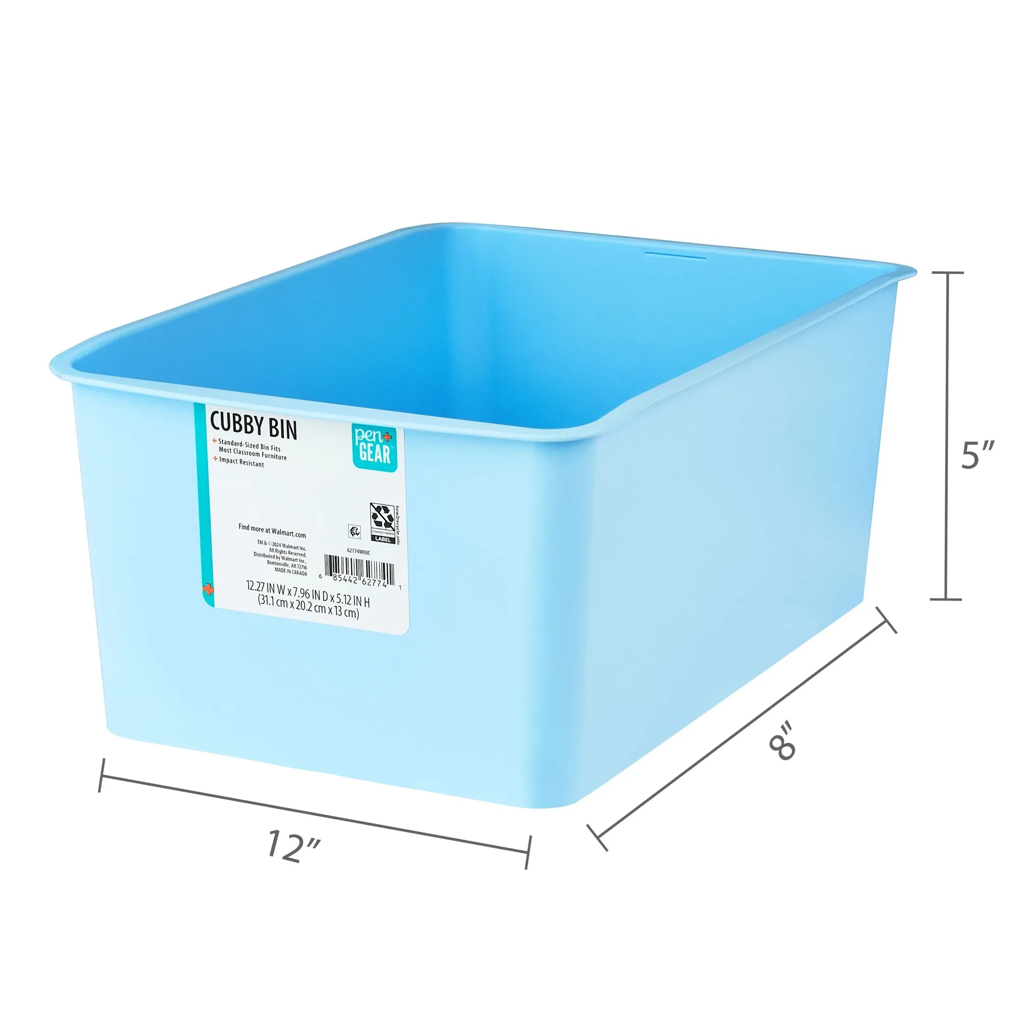 صندوق حجرة تنظيم سطح المكتب البلاستيكي الصغير، أزرق سماوي، 8 عبوات