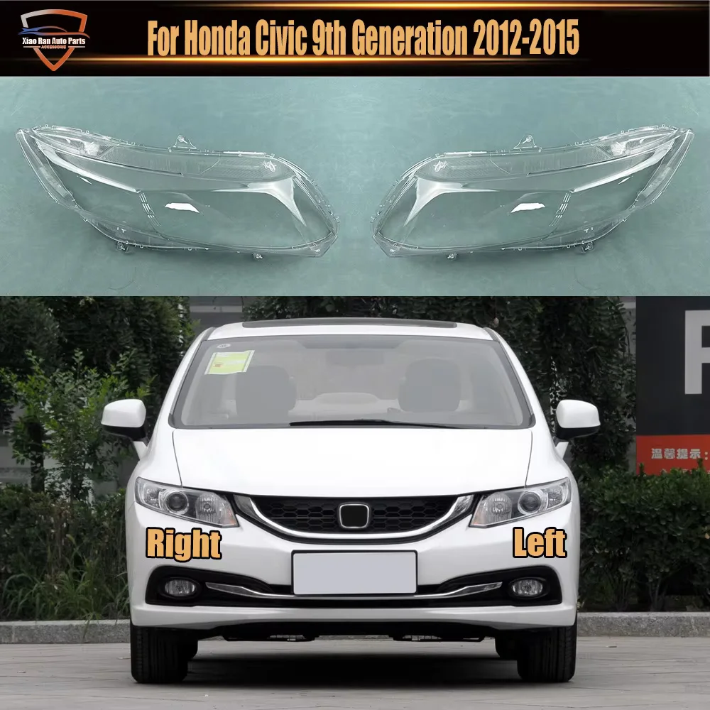 Lamp Shade Front Headlamp Cover For Honda Civic 9th Generation 2012-2015 Transparent Lampshade Headlight Shell Masks Plexiglass