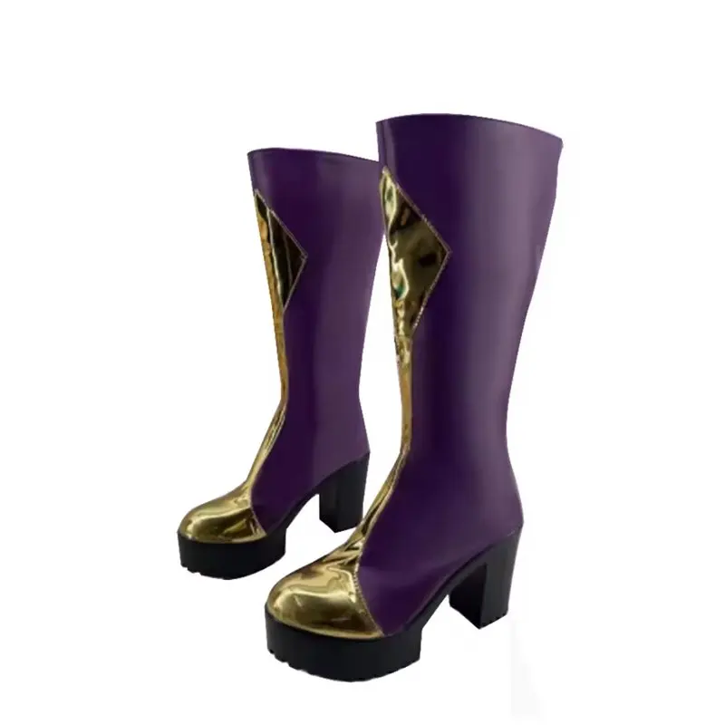 Chaussures de Cosplay Anime CC Lelouch Lamperouge zéro pour hommes, bottes violettes à talons hauts en PU pour Halloween, carnaval, fête de noël