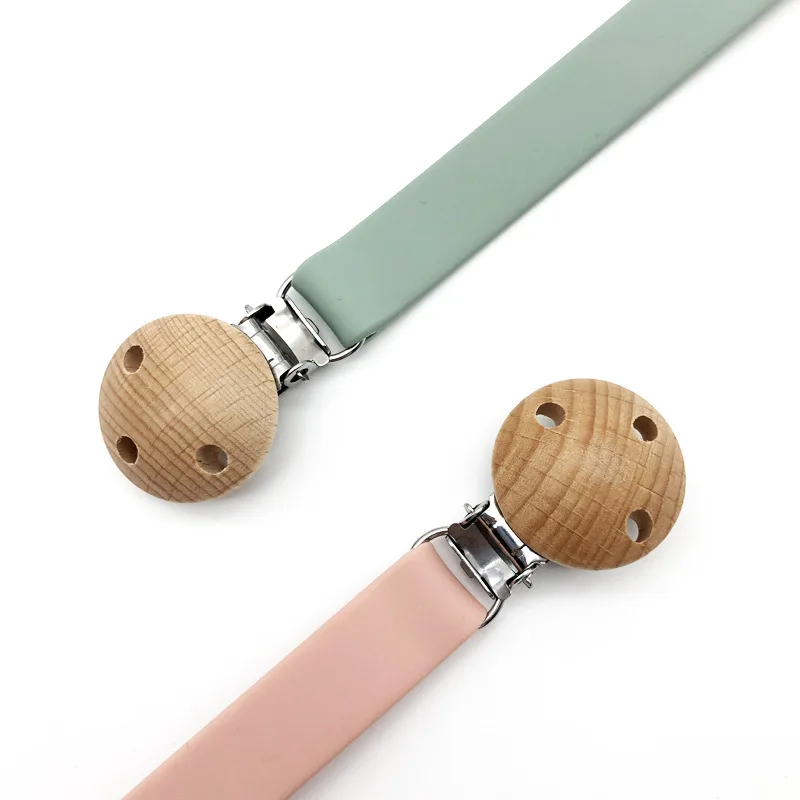 Clips de cadena anticaída para chupete de bebé, cuentas de silicona, Clip para pezón infantil, soporte para chupete