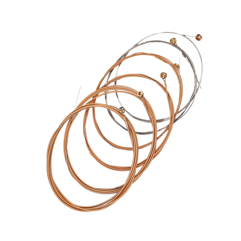 

6 PCS/ Set Assorted Sizes Steel Guitar Strings for 6 String Folk Acoustic Guitar 0.28mm 0.38mm 0.56mm 0.81mm 1.07mm 1.32mm