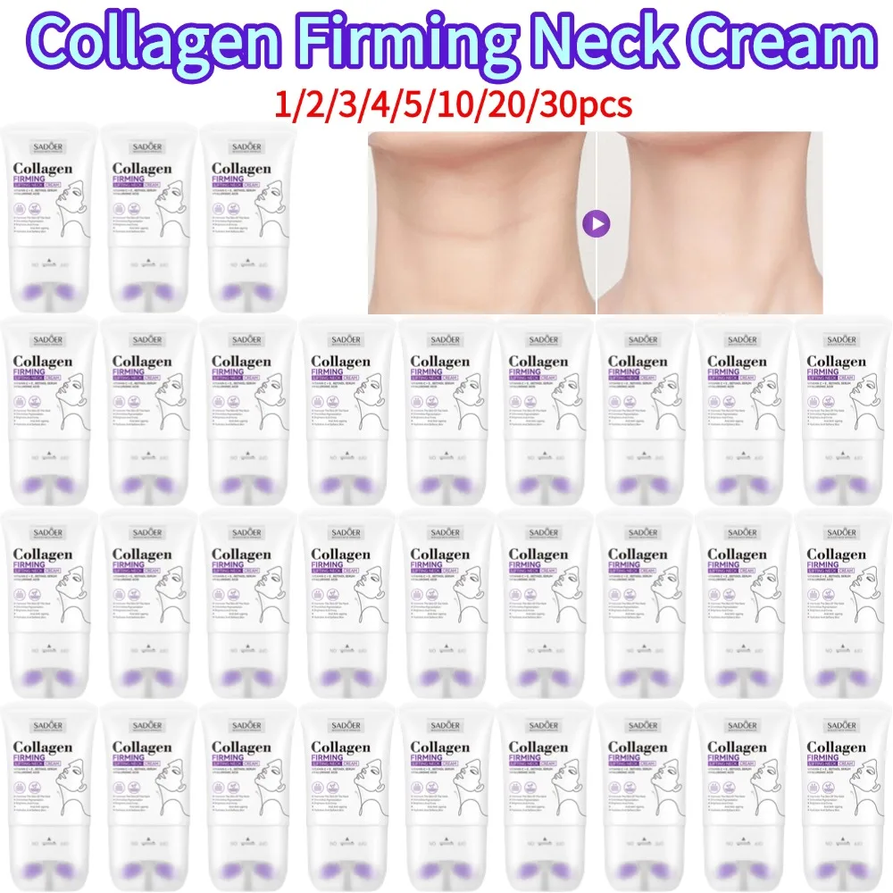 Collagen Firming Neck Cream Lifting Moisturizing Message Roller Neck Beauty Cream Non-greasy Improve Dull Rough Daily Neck Care