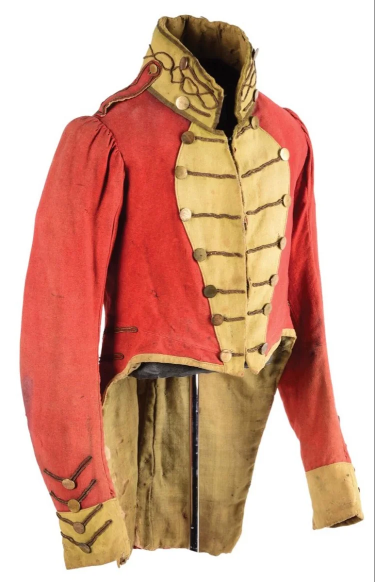 سترة عسكرية للرجال من Hussar لعام 1820s سترة عسكرية لضابط الحرس الملكي الفيكتوري معطف موحد لجندي الحرب الأهلية الاستعمارية موكب الطبال سهرة