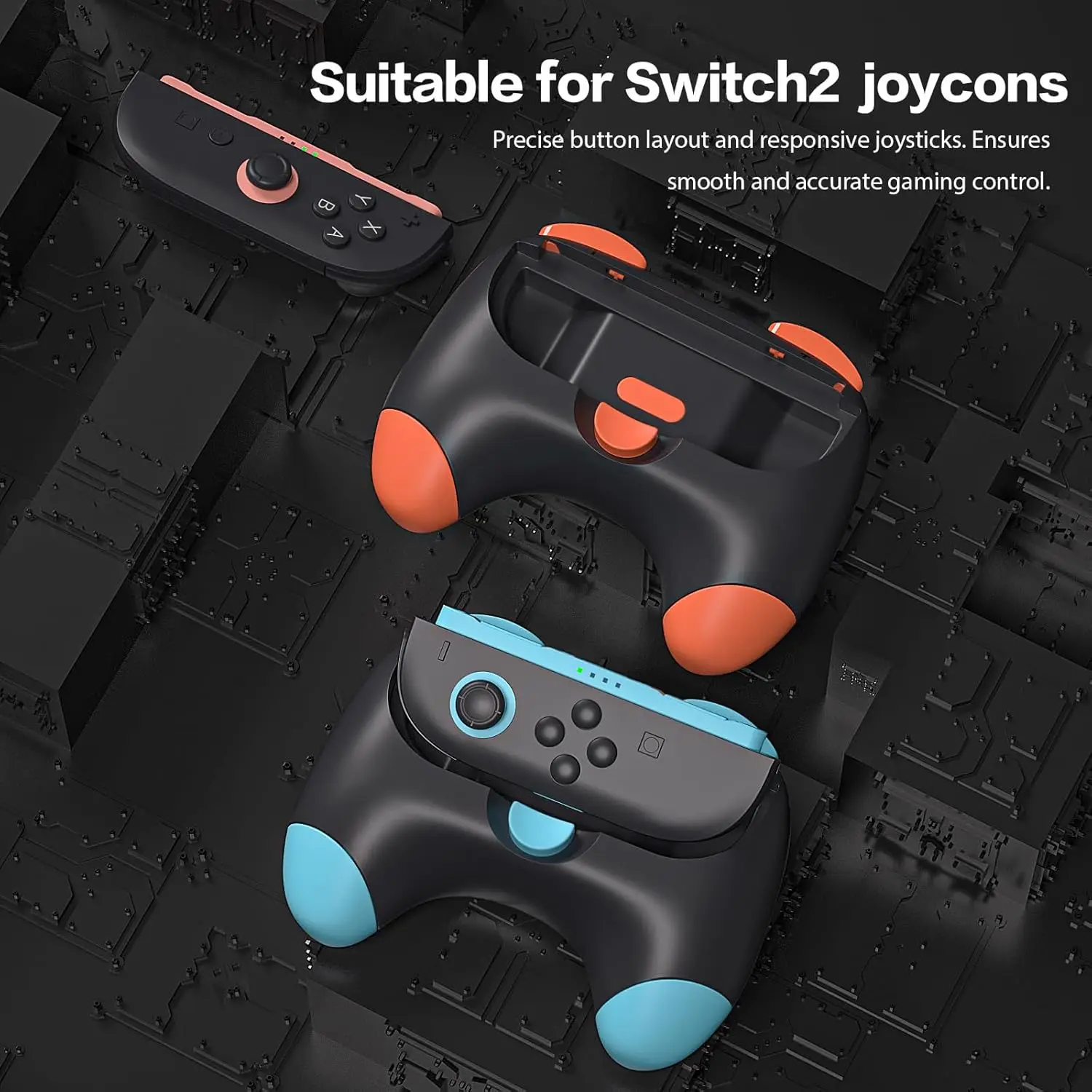 2PCS Joy-Con Controller Non-Slip Handle Grip Holder For Nintendo Switch 2 JoyCon Joystick Holder For Switch 2 Accessories