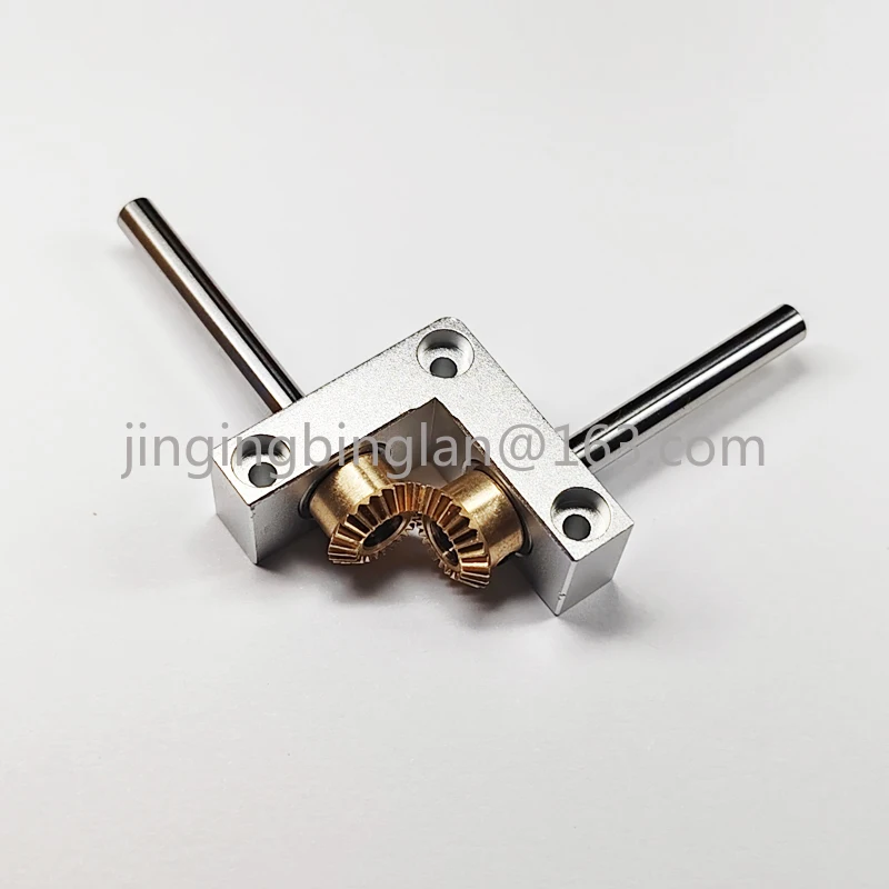 Mini Right Angle Commutator Micro 90 Degree 1:1 Bevel Gearbox DIY Self-Assembly Model Drive Box Out Shaft Diameter 4MM/5MM