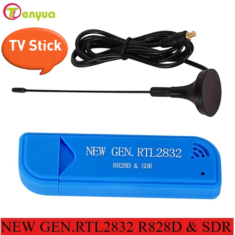 

New Digital USB 2.0 TV Stick Tuner RTL2832U R828D SDR RTL A300U 25MHz-1760MHz FM TV Receiver Frequency Tuner Dongle with Antenna