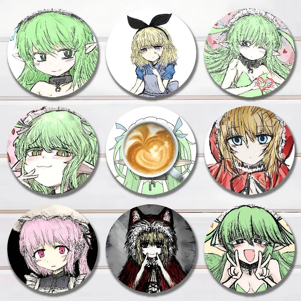 Game B-Black S-Soulss-S Round Anime Wooden Coasters DIY Decorations Birthday Valentine Gifts