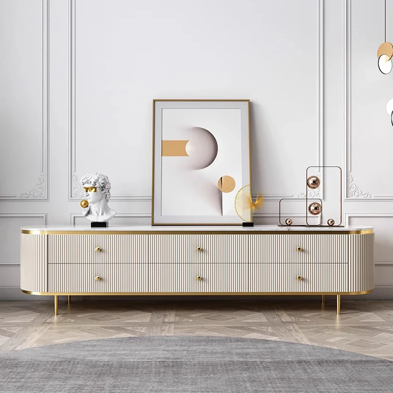 

Modern Wooden TV Cabinet with Storage Indoor TV Console for Bedroom Apartment Hotel Furniture Deluxe TV Stand