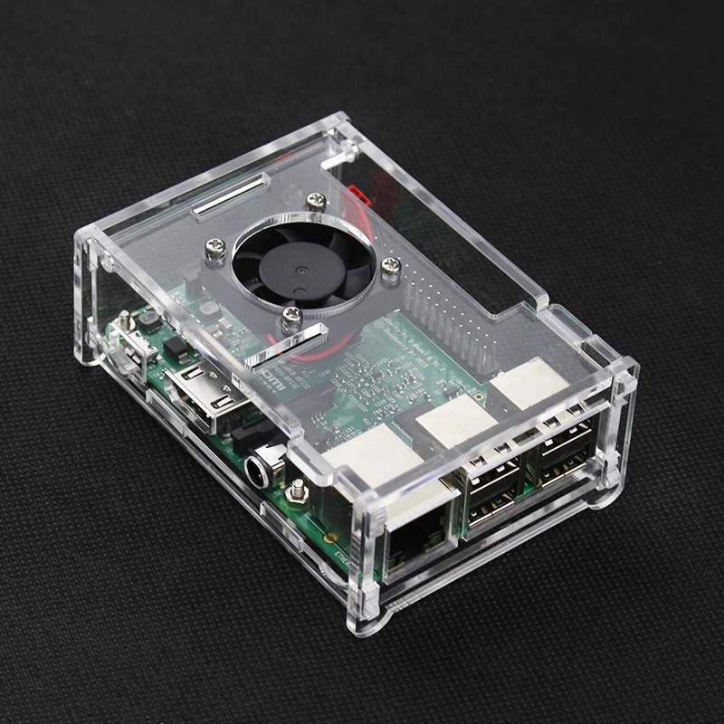 Imagem -06 - Raspberry pi Original Modelo b Kit Caixa Acrílica Adaptador de Energia Dissipador Opcional 32 gb 64 gb 128 gb Cartão sd para pi 3b +
