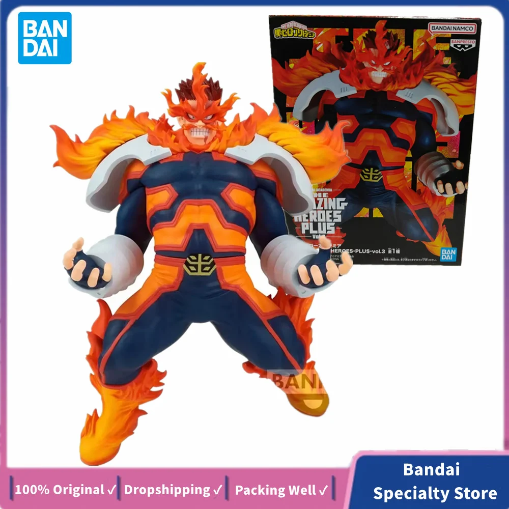 Original BANDAI Anime My Hero Academia Endeavour Pvc Action Figures BANPRESTO Boku no Hero Academia Figurine Toys