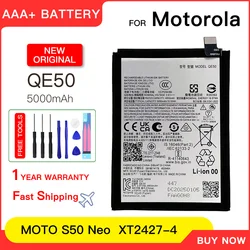 100% genuine Battery QE50 Battery For Motorola MOTO S50 Neo XT2427-4 5000mAh Replacement Batteries Batteria+TOOLS